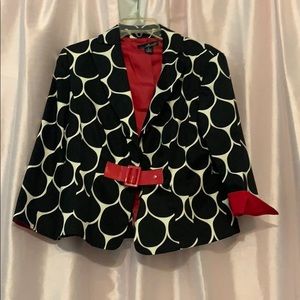 Black and White skirt suit